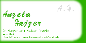 anzelm hajzer business card